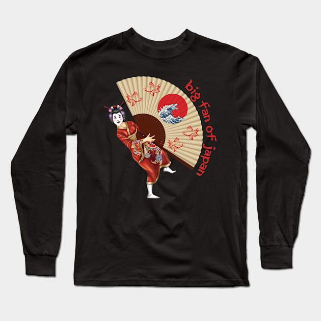 Big Fan of Japan Long Sleeve T-Shirt by Pigeon585